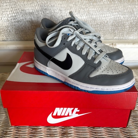 Nike Dunk Low Youth 4.5 Cool Grey/Black- Pure Platinum - Picture 1 of 5